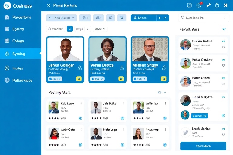 Business selection dashboard
